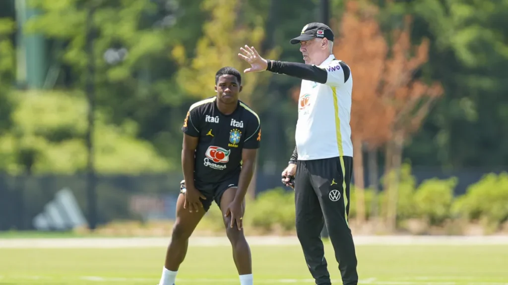 Brazil's Ancelotti urges calm on Endrick, calls talent extraordinary