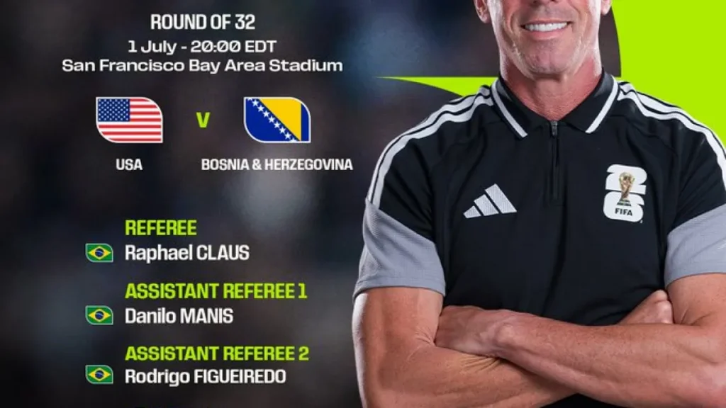 Brazilian referee to officiate US-Bosnia World Cup match