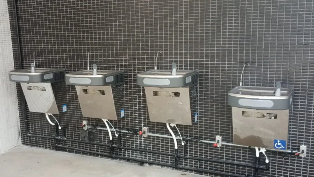 Brazil installs water fountains at Corinthians Arena