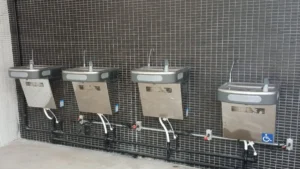 Brazil installs water fountains at Corinthians Arena