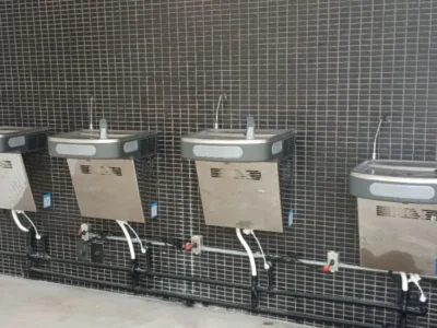 Brazil installs water fountains at Corinthians Arena